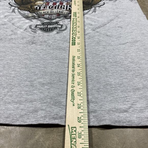 Harley-Davidson Sturgis 2012 Black Hills Rally Tee Gray XL Mt Rushmore - Picture 7 of 7